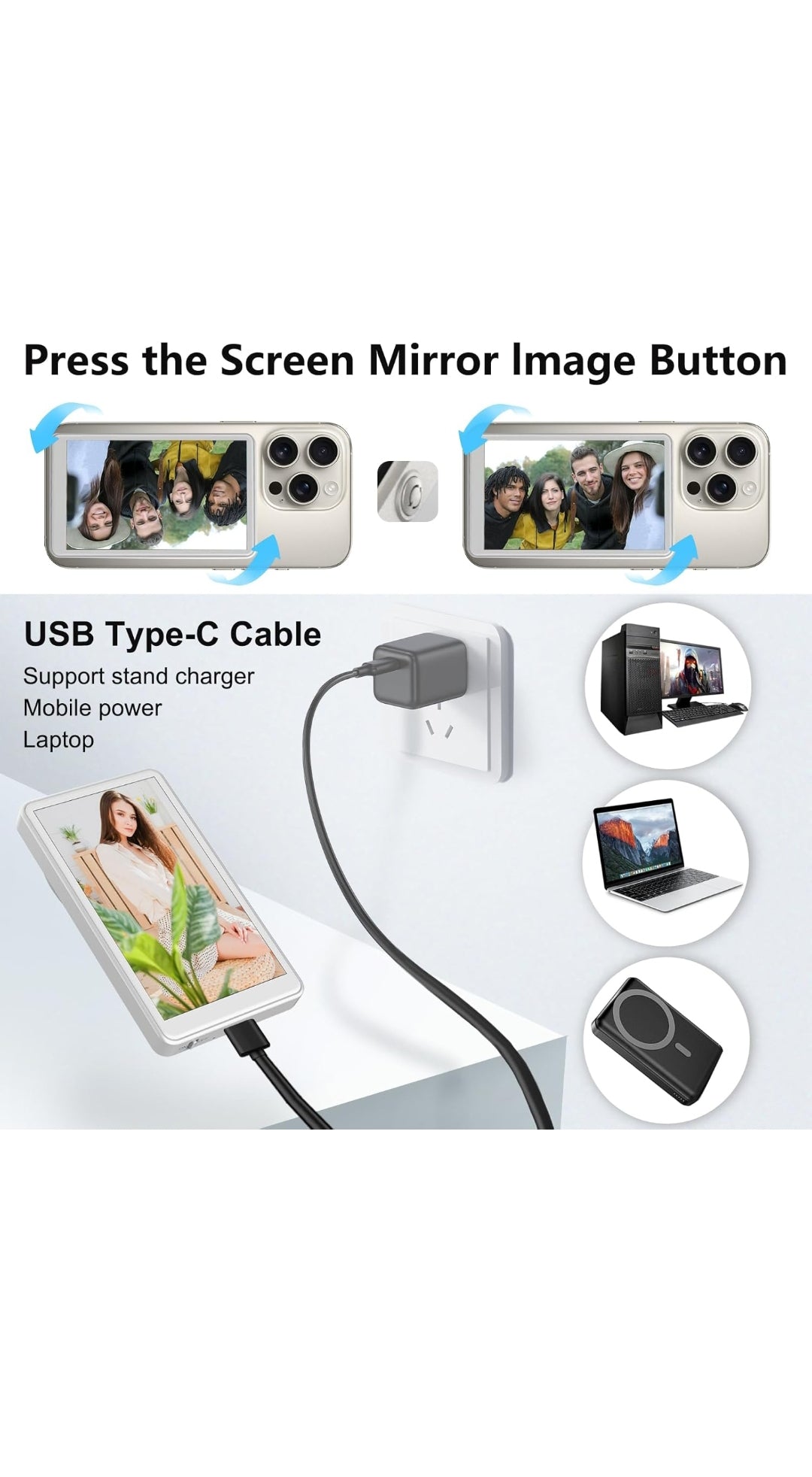 🕸️Wireless Magnetic Selfie Screen